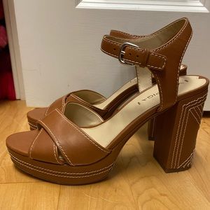 Via Spiga Brianna Leather Platform Dress Sandals